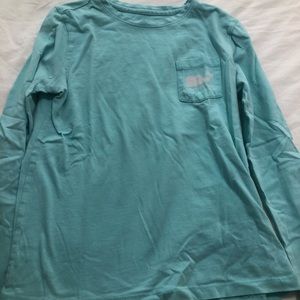 Vineyard vine long sleeve turquoise shirt